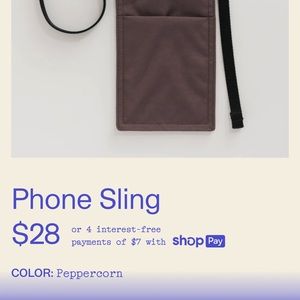 Baggu Phone Sling in Peppercorn